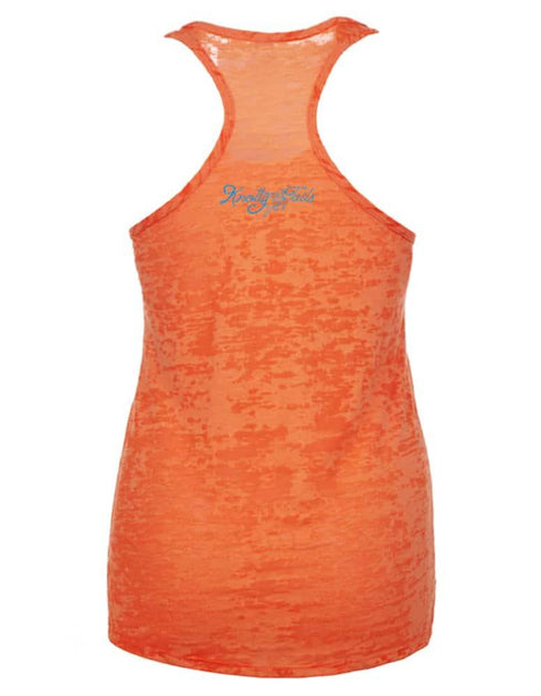 Women's Orange Offshore Burnout Racerback Tank - KnottyTails